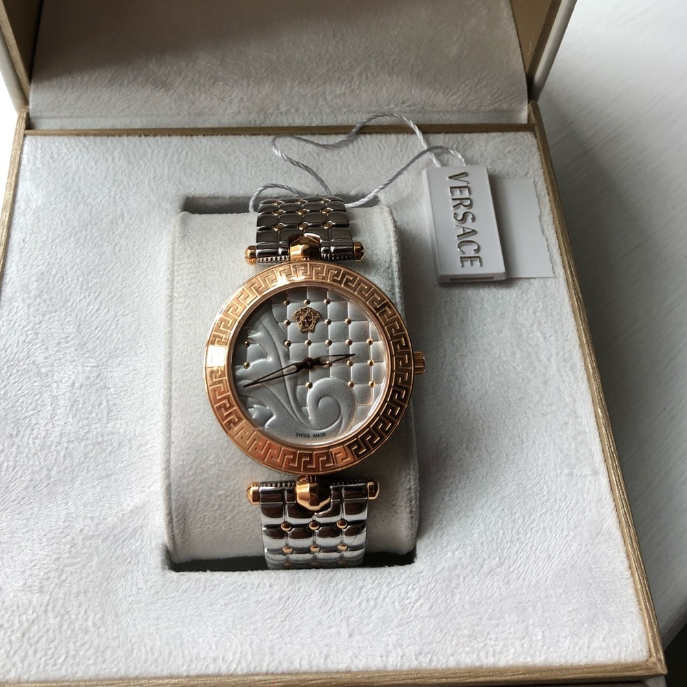 VERSACE VANITAS WOMENS WATCH NEW TWO TONE